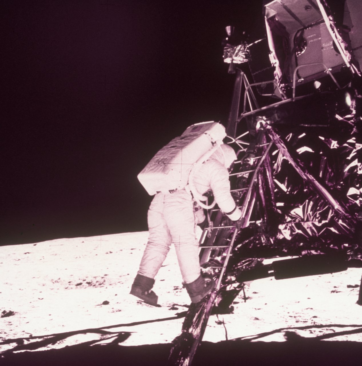 129 Apollo Moon Landing- Aldrins first step on the Moon -s